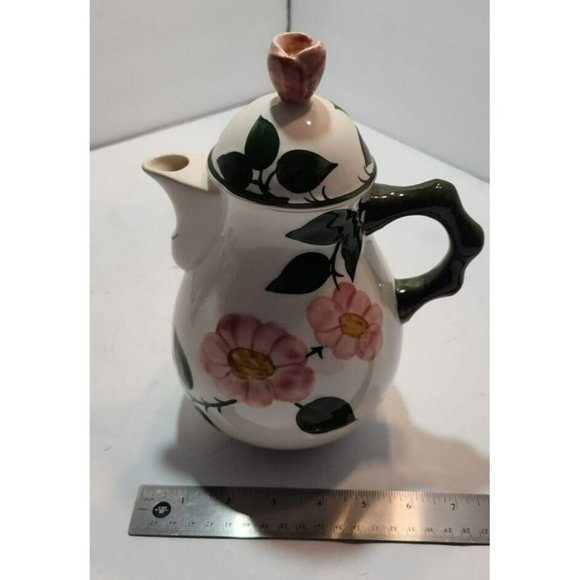 Vtg Villeroy Boch Wild Rose Teapot, Sugar Bowl, And Creamer Excellent Condition - Picture 11 of 16